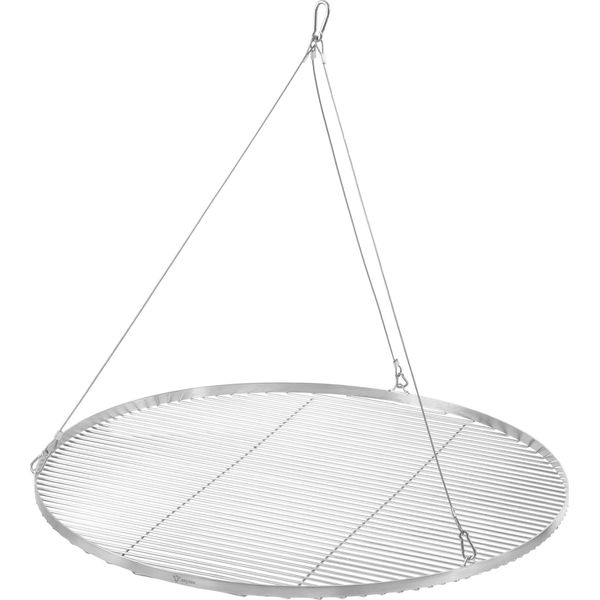 Bbq-Toro Griglia In Acciaio Inox Rotonda Ø 90 Cm, Griglia Per Barbecue Con Sospensione A Corda, Griglia Sospesa-image