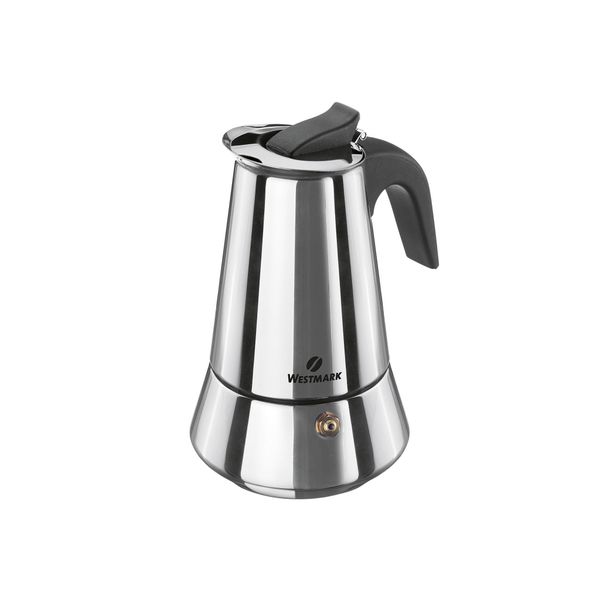 Macchina Per Caffè Espresso Westmark, Per 6 Tazze, Adatta All'induzione, In Acciaio Inox, Brasilia Plus, Argento/Nero, 24682260-image