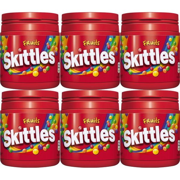 Skittles Fruits, Caramelle Gommose Con Rivestimento Croccante 125 G, Confezione Da 6 Pz-image