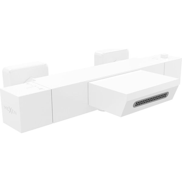 Mexen Cube Miscelatore Termostatico Per Vasca Da Bagno, Bianco - 77360-20-image