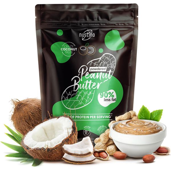 Nustino Burro Di Arachidi In Polvere Crazy Coconut 400 G - Burro Di Arachidi Proteico Con Cocco-image