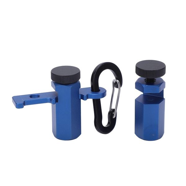 Calibro Per Scale Calibro Piatto Esagonale In Lega Di Alluminio Con Vite A Testa Zigrinata Per Squadro E Travetto (Blu)-image