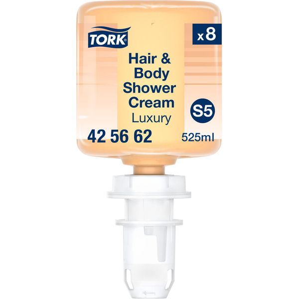 Tork 425662 Sapone Liquido Per Capelli E Corpo Sistema Doccia Crema S5, 525Ml-image
