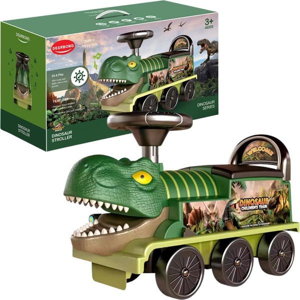 Locomotiva Verde Dinosauro Walker Effetti Sonori E Luminosi-image
