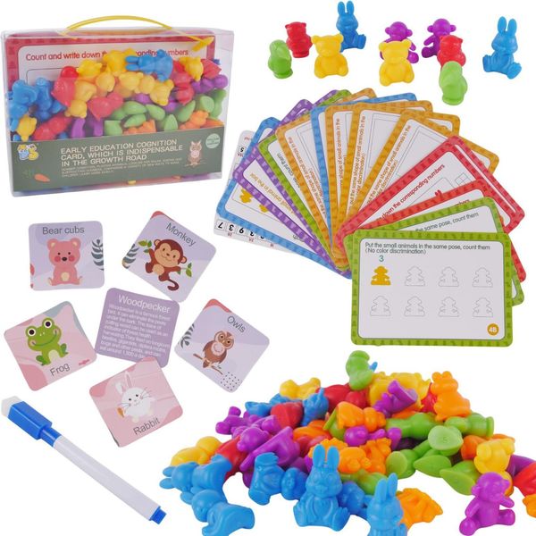 Set Didattico Di Grandi Dimensioni Per Imparare A Contare I Colori Gioco Montessoriano Carte Sorter-image