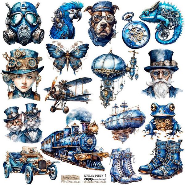 Adesivi Decorativi Aufkleber - Scraplove - Steampunk 1-image