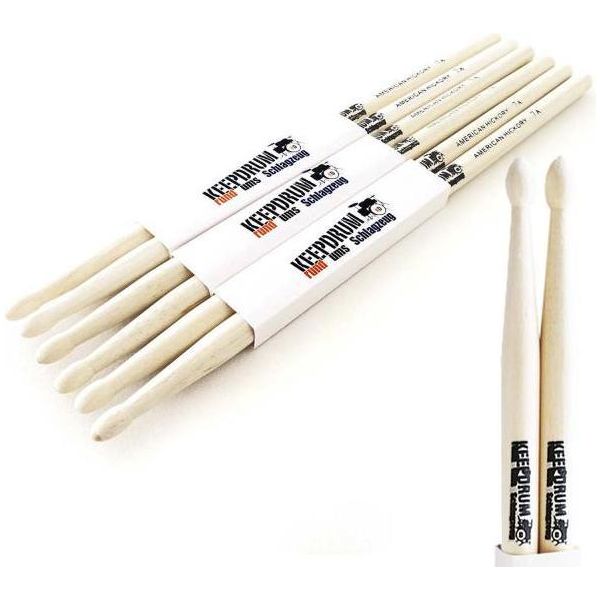 Bacchette Keepdrum 7A In Hickory 3 Coppie-image