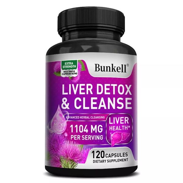 Integratore Alimentare Per La Disintossicazione E La Pulizia Del Fegato 1104 Mg (120 Capsule), Fegato, Salute Del Fegato, Disintossicazione, Pulizia-image