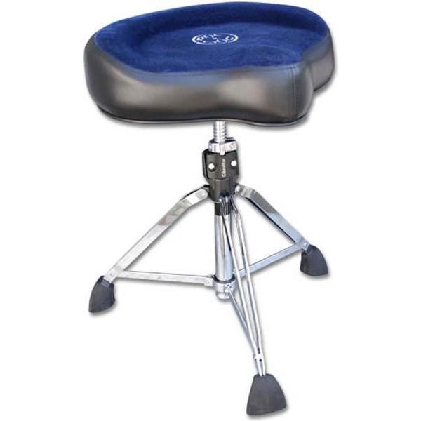 Sgabello A Sella Roc-N-Soc Per Tamburo Blu Con Schienale-image