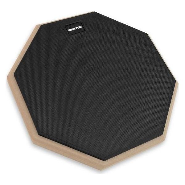Keepdrum Practice Pad DP-BK12 Nero 12 Pollici Con Bacchette 5BB 1 Coppia-image
