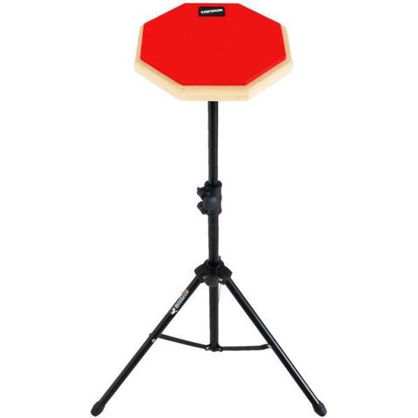 Keepdrum DP-RD Set Practice Pad Rosso Con Borsa Per Stand E Bacchette-image