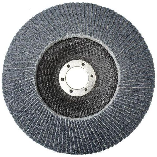 150 Mm Inox Acciaio Inossidabile Disco Abrasivi Lamellari Ø 150X22,2 Mm Grana 120-image