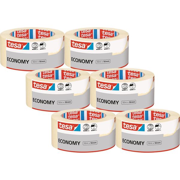 Tesa Universal 05288 Nastro Per Mascheratura Trasparente (L X L) 50 M X 50 Mm 6 Pz-image