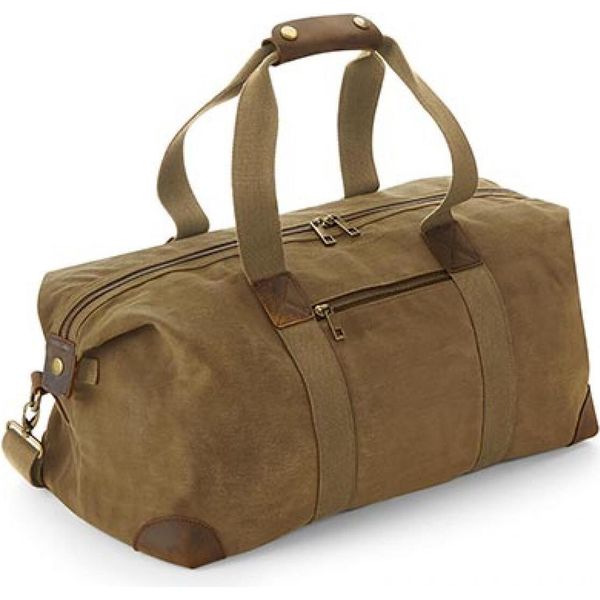 Quadra QD650 | Heritage Waxed Canvas Holdall, 26 X 48 X 24 Cm - Colore: Desert Sand - Misure: 48 X 26 X 24 Cm-image