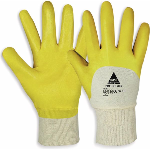 Hase Guanti Di Sicurezza Guanti Da Lavoro, Nitrile, Erfurt Lite, EN388/EN420 Taglia 10-image
