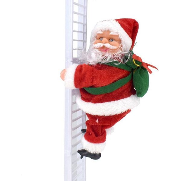 Decorazione Natalizia Regalo Scala Elettrica Babbo Natale Giocattolo Con Musica Buon Natale Albero Appeso Decorazione, Stile 2, Pvc-image