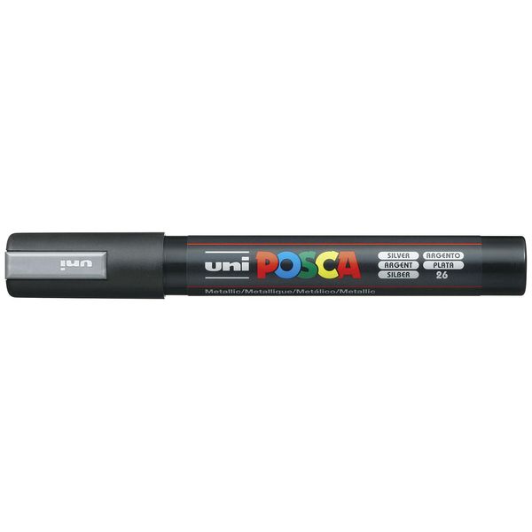Marcatore A Pigmenti Uni-Ball Posca (PC-5M), Argento-image