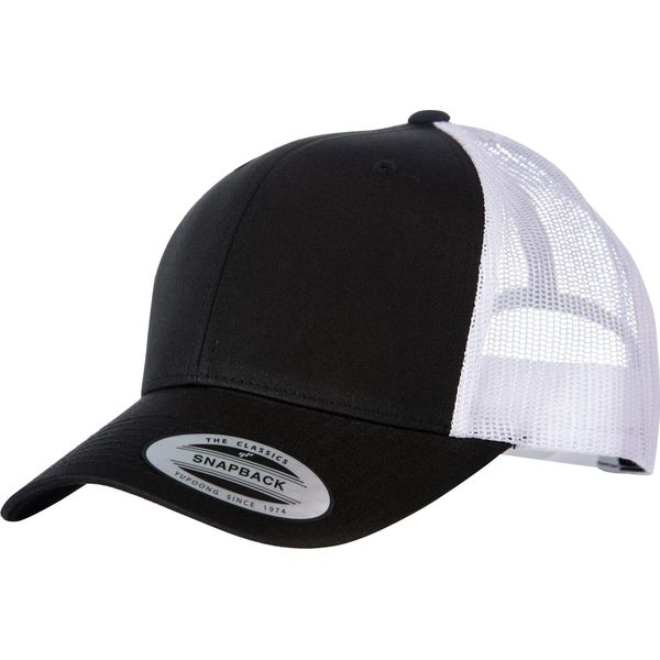 Yupoong Flexfit Retro Trucker Cap (2 Pezzi/Confezione) RW6696 (Taglia Unica) (Nero/Bianco)-image