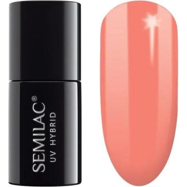 Semilac | Smalto Ibrido Per Unghie - Arancione - 7Ml - Smalto Gel Uv - Alta Brillantezza E Tenuta Fino A 3 Settimane-image