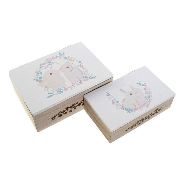 Set Di Carte Decorative Dkd Home Decor In Legno Mdf (17 X 12 X 6 Cm)-image