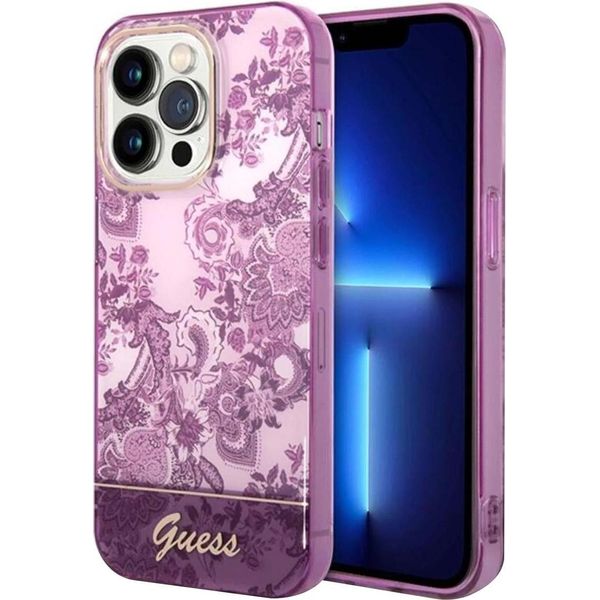 Guess Guhcp14Xhgplhf Custodia Rigida Per Iphone 14 Pro Max6,7 Fuksja/Fuschia Collezione Porcellana-image