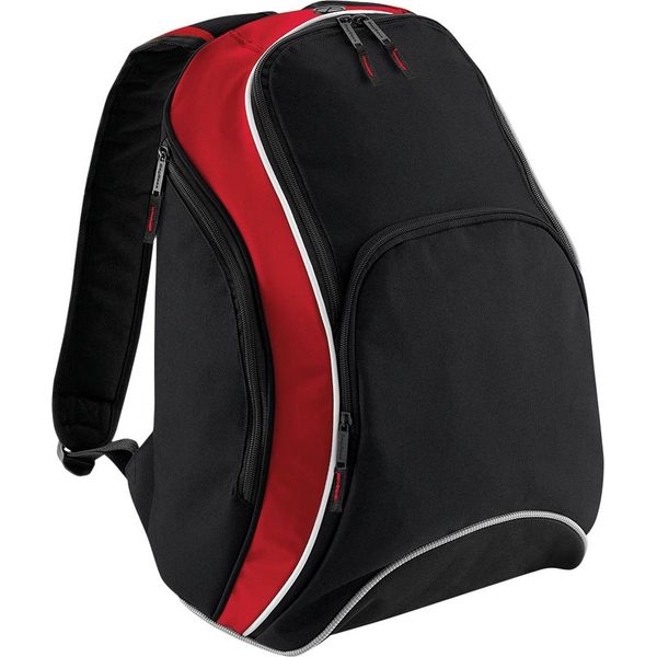 Bagbase - Zaino "Teamwear"" RW9506 (Taglia Unica) (Nero/Rosso/Bianco)"-image