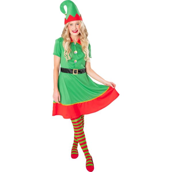 Bristol Novelty - Abito In Costume - Donna BN6198 (S) (Verde/Rosso)-image