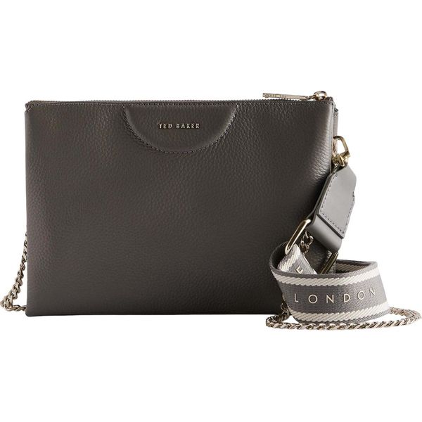 Ted Baker Pelle Borsa A Tracolla Borsa A Tracolla Esille Webbing Crossbody Bag Mid - Grey Grigio-image