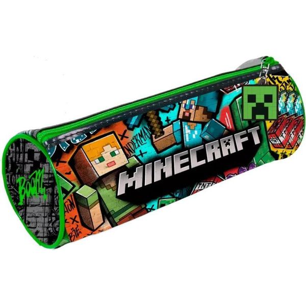 Astuccio Per Bambini Euroswan | - Minecraft Creeper Design - Colorato - Merchandising Ufficiale-image