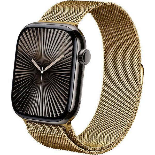 Crong Milano Bracciale In Acciaio Per Apple Watch 4/5/6/7/Se/8/9/Ultra 44/45/49 Mm (Oro)-image