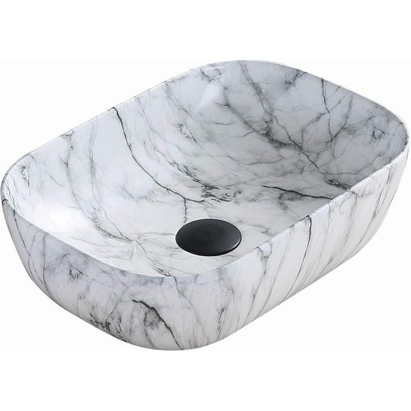 Lavabo Mexen Rita In Marmo Bianco 45 Cm-image