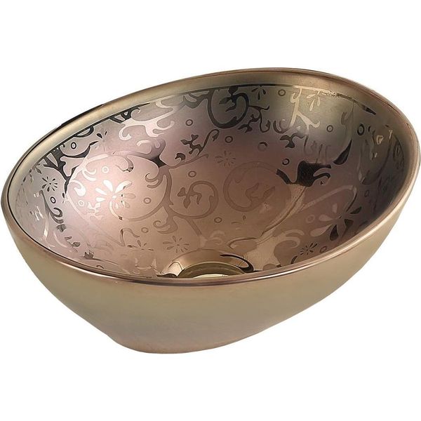 Lavabo Mexen Elza Motivo Oro 40 Cm-image