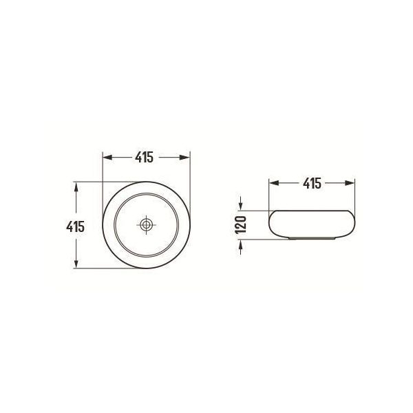 Mexen Lola Lavabo Da Appoggio 41 X 41 Cm, Bianco - 22214100-image