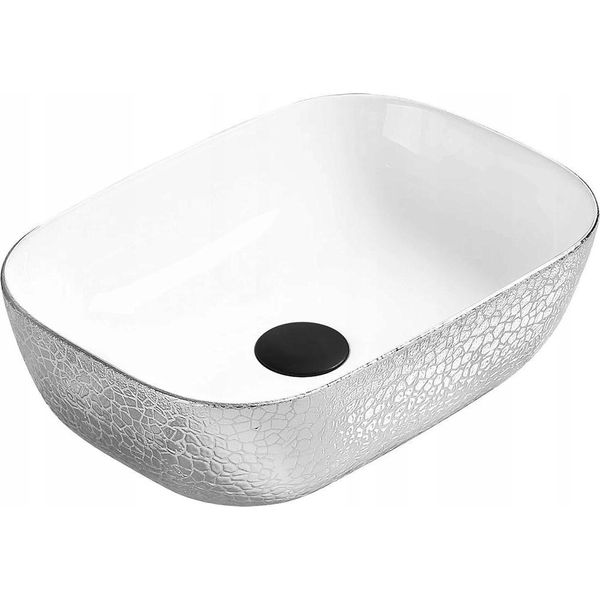 Lavabo Mexen Rita Bianco Argento 45 Cm-image