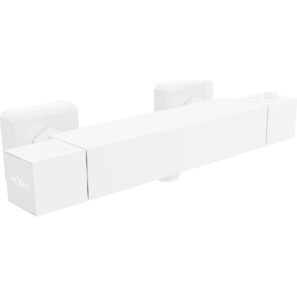 Mexen Cube Miscelatore Termostatico Per Doccia, Bianco - 77200-20-image