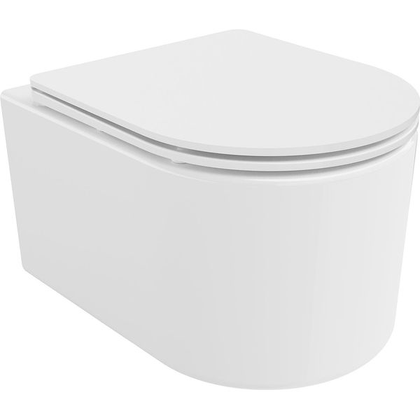 Mexen Sofia Tazza Wc Rimless Con Sedile A Chiusura Rallentata Slim, Duroplast, Bianco Lucido - 30540300-image