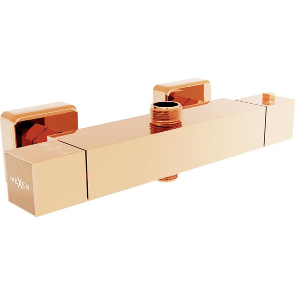 Mexen Cube Miscelatore Termostatico Per Doccia, Oro Rosa - 77250-60-image