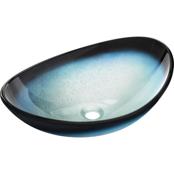 Mexen Sonia Lavabo In Vetro Da Appoggio 54 X 37 Cm, Blu - 24145447-image