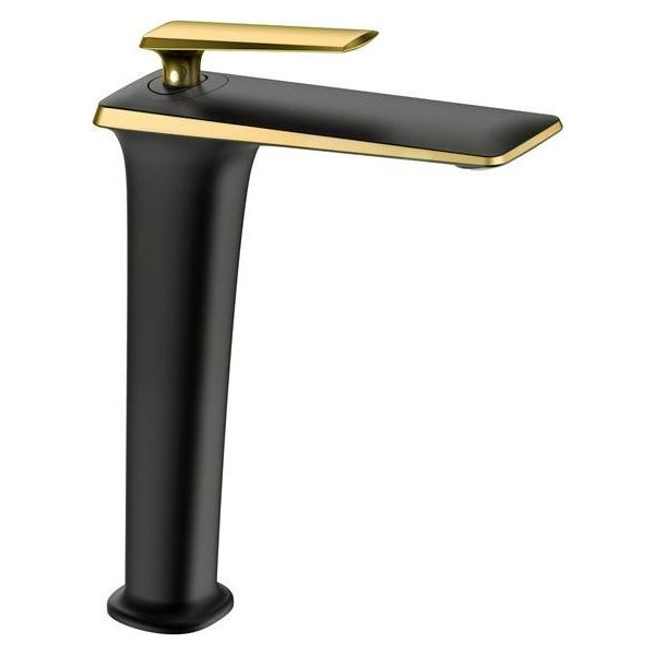Mexen Purus Rubinetto Lavabo Alto, Nero/Oro - 745810-75-image