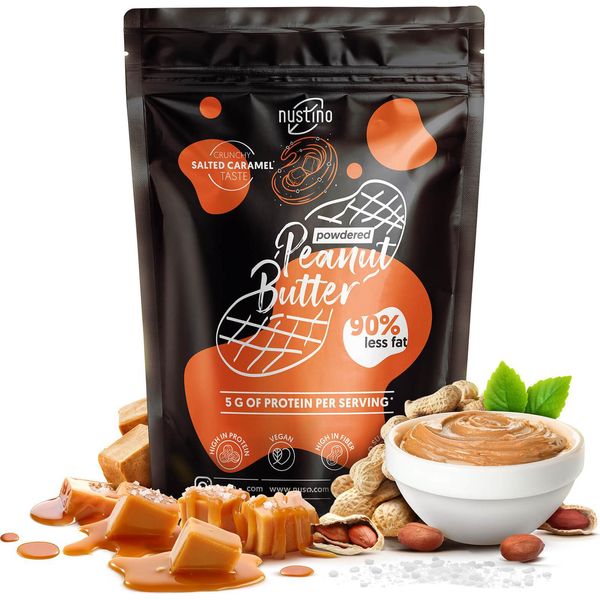 Burro Di Arachidi In Polvere Nustino Salted Caramel 400 G - Burro Di Arachidi Proteico Senza Zucchero-image