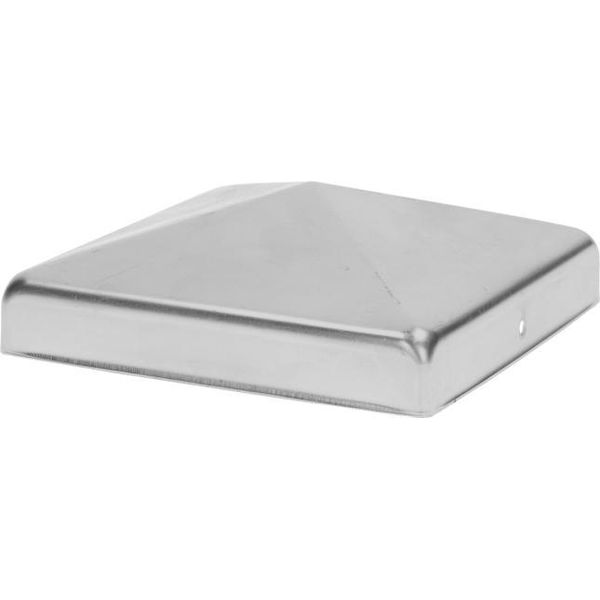 Logistsystem Tappo Quadrato Per Pali Da Recinzione 30X30 Mm | Acciaio Zincato | Forma Piramidale | Tappo Di Copertura Per Pali In Legno | 1 Pezzo | Tappo Di Protezione Per Pali Copertura Per Pali-image