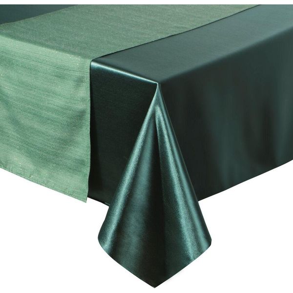 Eurofirany | Tovaglia - Runner Da Tavola - Set Di 2 - 140 X 220 Cm - Verde - Tovaglia - Lucida-image