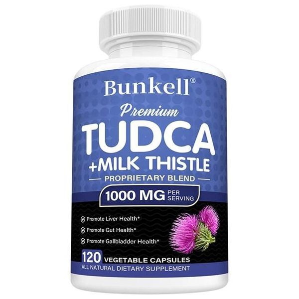 Tudca + Cardo Mariano 1000Mg (120 Capsule) Integratore Alimentare, Fegato, Salute Del Fegato, Pulizia, Disintossicazione, Digestione, Sistema Immunitario-image