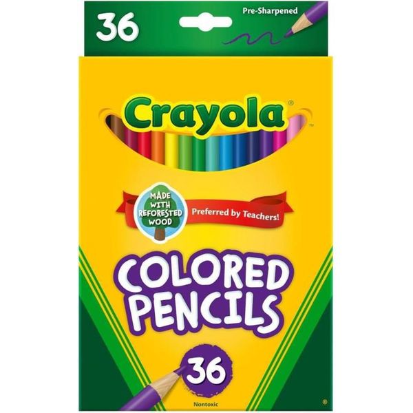 Crayola | Matite Colorate - 36 Pezzi - Non Tossico - Legno Di Provenienza Responsabile - Articoli Per La Scuola Dei Bambini-image