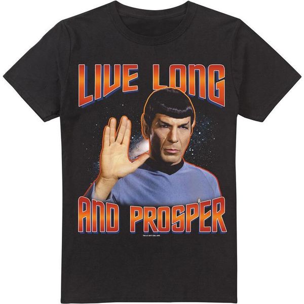 Star Trek - Maglietta "Original Live Long And Prosper"" Da Uomo TV13496 (Xxl) (Nero)"-image