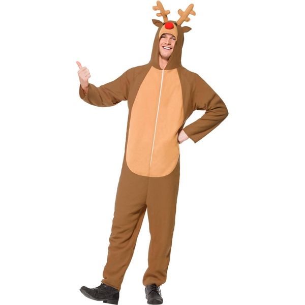 Smiffys - Costume Da Uomo/Donna Unisex - Design Natalizio SM923 (M) (Marrone)-image