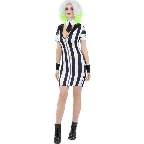 Beetlejuice - Vestito Costume Halloween SM2826 (M) (Nero/Bianco)-image