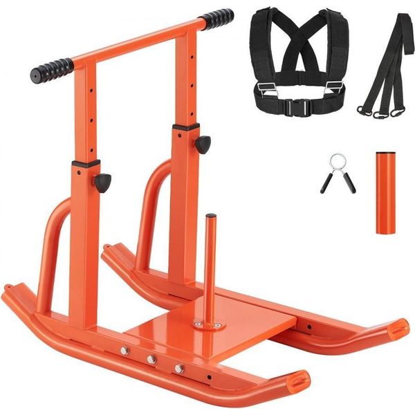 Allenamento Fitness Con Slitta Di Pesi - Slitta Di Pesi Con Dischi Da 25/51 Mm In Arancione - Attrezzatura Da Palestra Per L'allenamento Della Forza E Lo Sviluppo Muscolare-image
