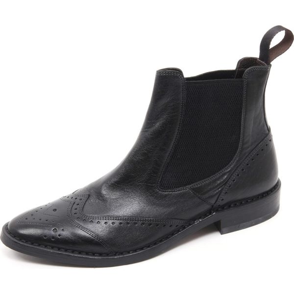 B5798 Polacchino Uomo Taurus Medusa Stivaletto Nero Shoe Boot Man-image