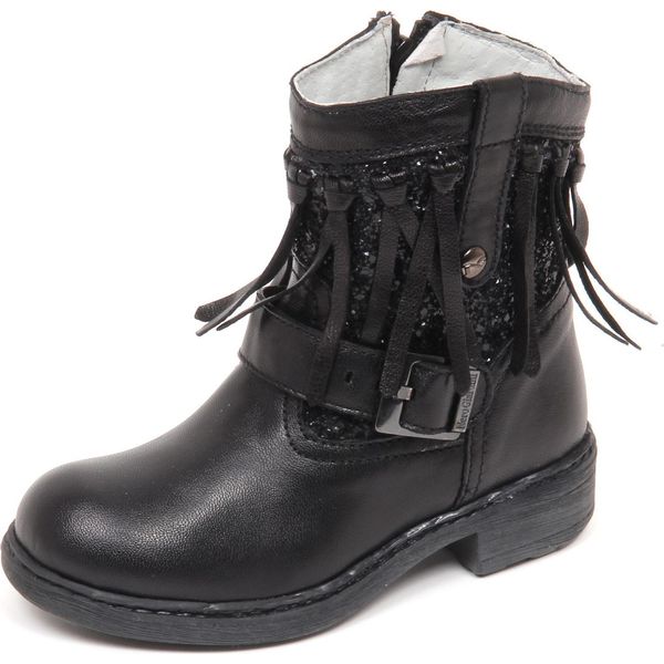 E1924 Stivale Bimba Nero Giardini Scarpe Glitter Boot Shoe Kid Girl-image